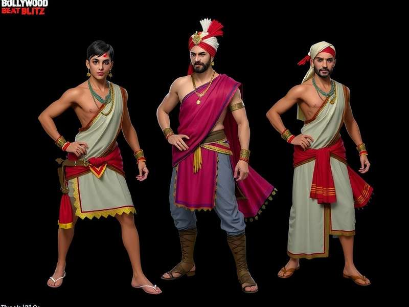 Bollywood Beat Blitz - South Indian Content Bollywood Beat Blitz South Indian character pack featuring traditional attire